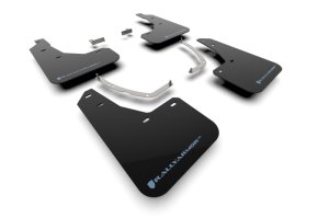 Hyundai Ioniq 5 Mud Flaps - Front + Rear - Rally Armor - UR Black w/ Performance Blue Logo - Black - 2025+ Hyundai Ioniq 5 Mud Flaps - Front + Rear - Rally Armor - UR Black w/ Performance Blue Logo - Black - 2025+